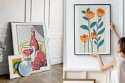 Colorful Modern Maximalist Wall Art, a Wallpaper Graphic by Helospace (Thumbnail 3 of 10)