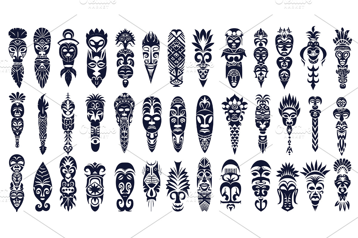 Tribal tattoos. Abstract black ink, an Object Illustration by Stock-Smart-Start