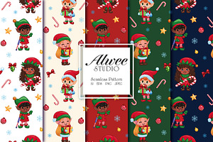 Inclusive Christmas Elves Pattern