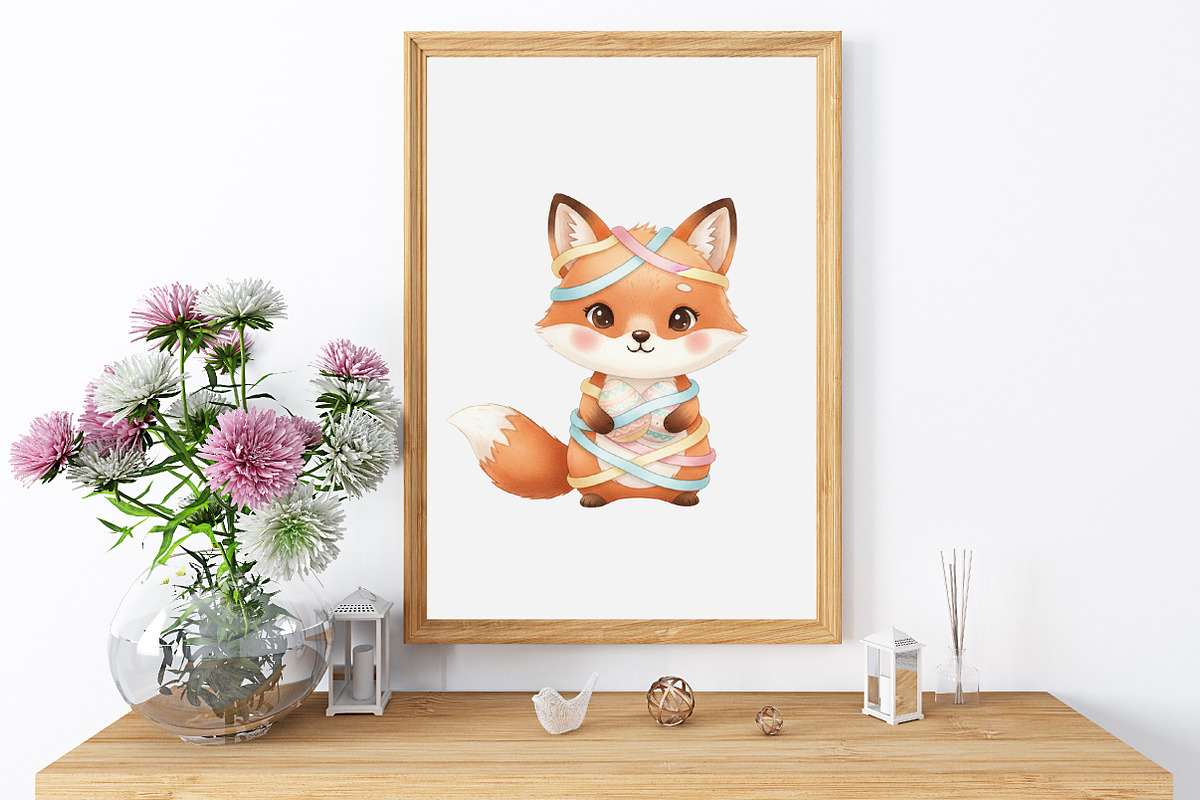 Whimsical Funny Easter Fox Clipar, an Illustration by GatewayDesign (Photo 5 of 5)