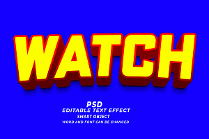 Watch PSD 3d Editable Text Effect