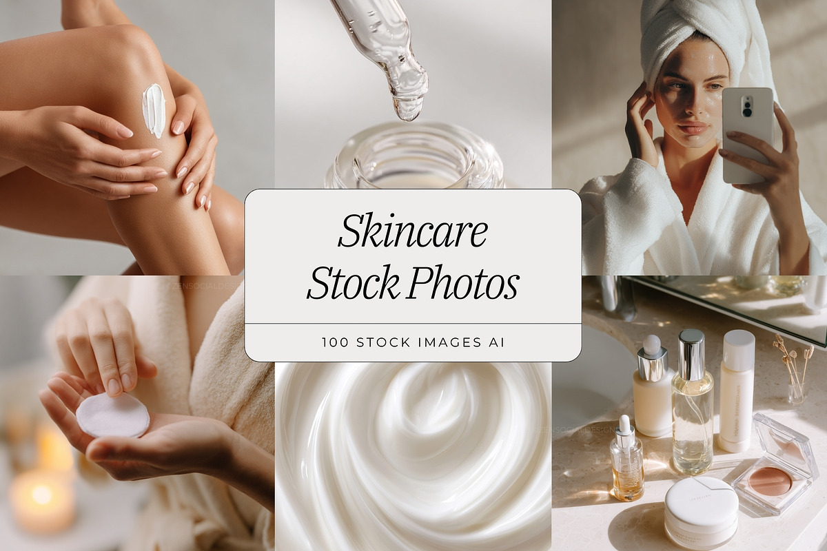 Skincare Stock Photo Bundle, a Photo by ZenSocialDesigns (Photo 1 of 9)