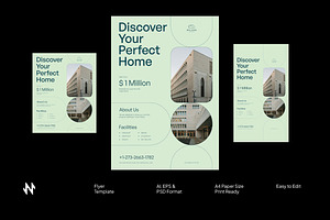 Simple Minimal Real Estate Flyer, a Stationery Template by Neermana
