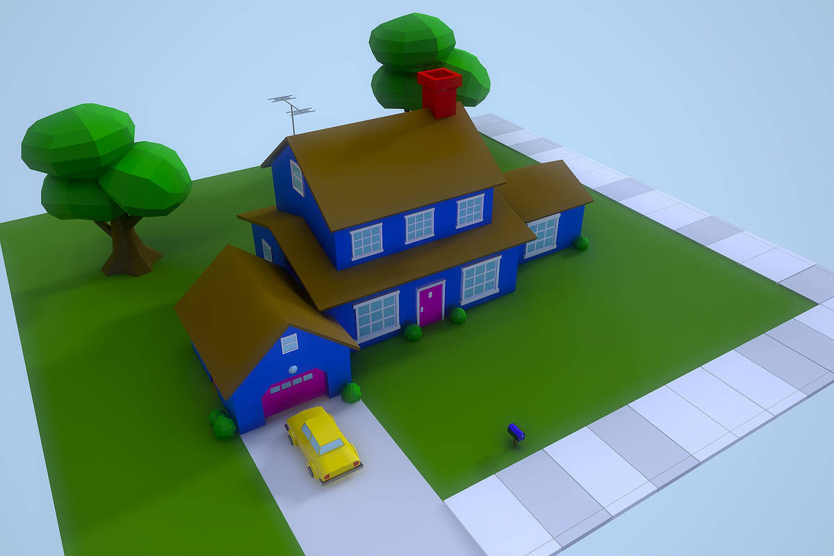 Low Poly House 1, an Architecture 3D Model by Midgardians (Photo 7 of 14)