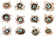 Watercolor Boho Bird Nests Clipart, an Illustration by Designworld (Thumbnail 3 of 5)