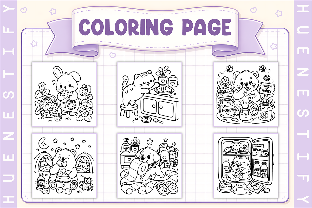 Silly Crimes Coloring Book, a Decorative Illustration by HueNestify (Photo 3 of 4)