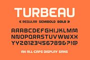 Turbeau — Retro-futuristic font, a Font by SimpleBits® (Thumbnail 7 of 7)