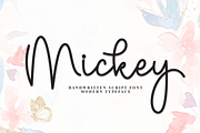 Mickey | Script Font, a Handwritten Font by Scratchones (Thumbnail 1 of 9)
