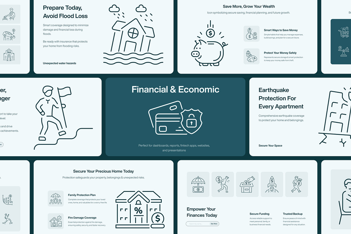 475 Financial and Economic Icons, an Outline Icon by Prosymbols (Photo 4 of 13)