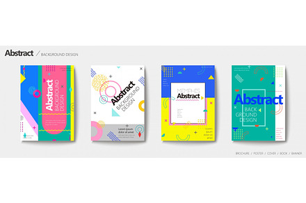 Memphis and hipster style brochure, a Magazine Template by TotallypicRF