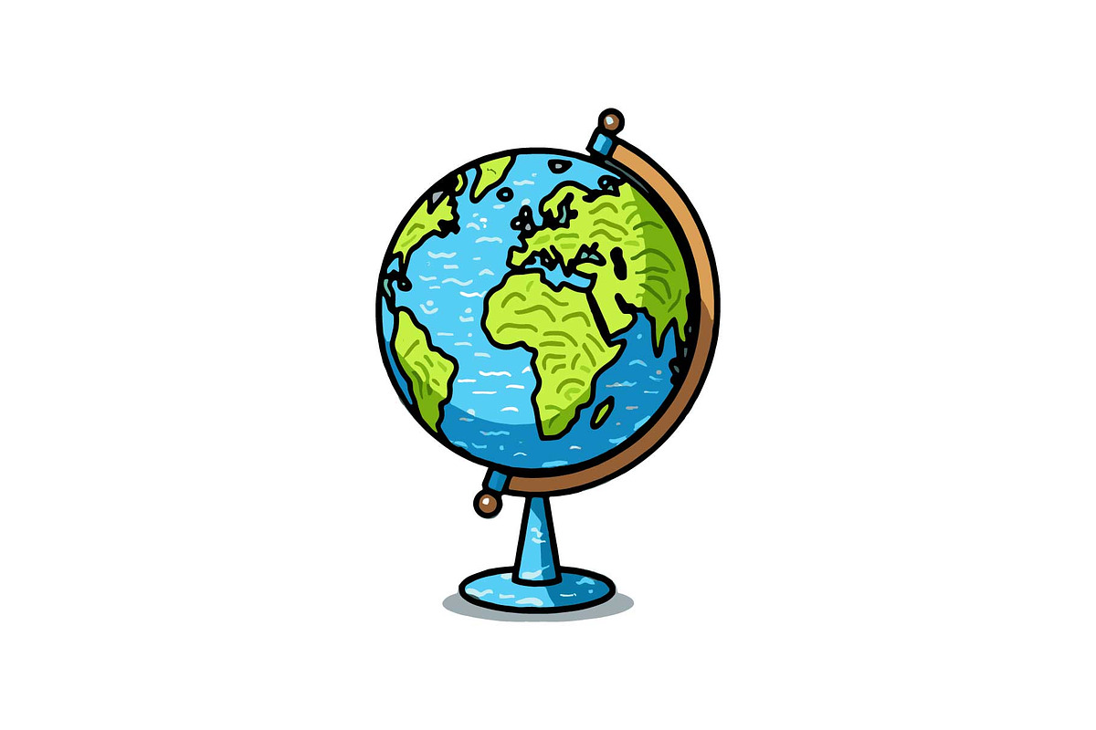 School Bus & Globe Clipart Set, an Object Graphic by Gfx_Store (Photo 3 of 13)