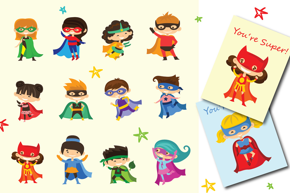 50%OFF!Super set with 50 SUPERHEROES, a Person Illustration by Virinaflora (Photo 3 of 5)