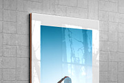 Glass Poster Canvas Mockup - 6 views, an Advertising Mockup by Illusiongraphic (Thumbnail 11 of 18)