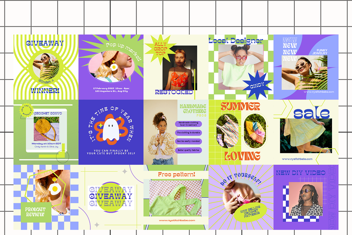 Funky Instagram Templates Bundle, a Social Media Template by Hell Yeah Designs (Photo 8 of 13)