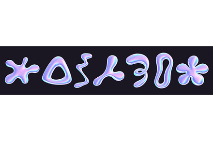 Chrome holographic liquid y2k shape, an Object 3D Model by YuliiaOsadcha