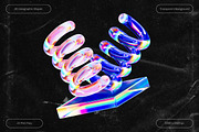 3D Holographic Shapes, an Object Graphic by Design Studio (Thumbnail 5 of 10)