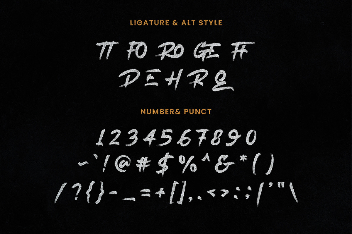 Black Range Brush Font, a Handwritten Font by Maulana Creative (Photo 9 of 10)