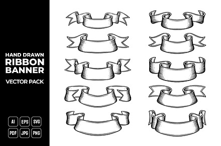 Ribbon Banners Vector Pack #19