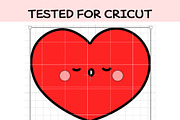 Baby Heart SVG | Cute Kawaii Heart, an Illustration by TheHitShop (Thumbnail 6 of 10)