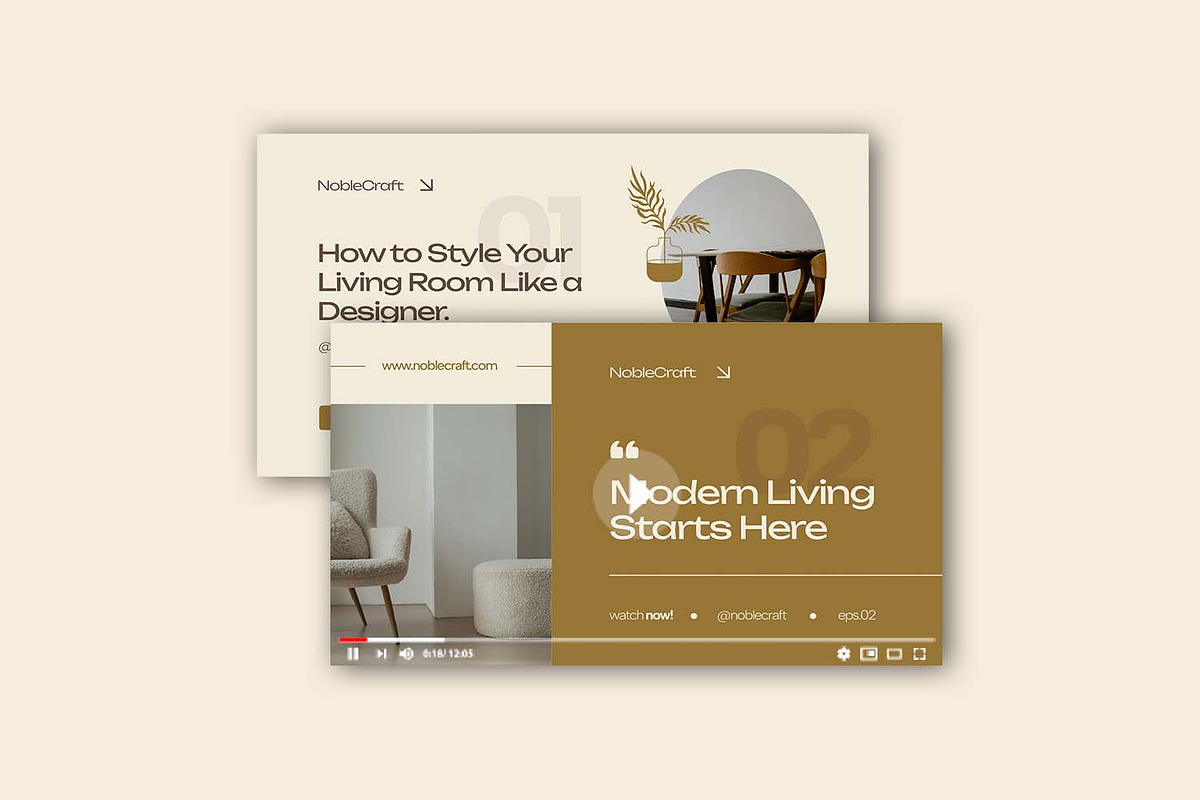 Noblecraft - Youtube Thumbnail, a Social Media Template by VUNIRA (Photo 2 of 3)