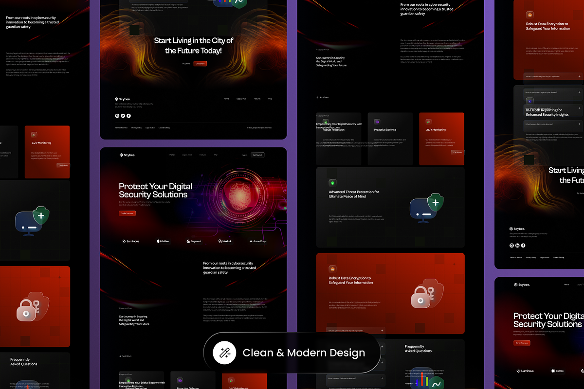 Scybee - Cyber Security Website, a Landing Page Template by SLAB! Design (Photo 3 of 4)