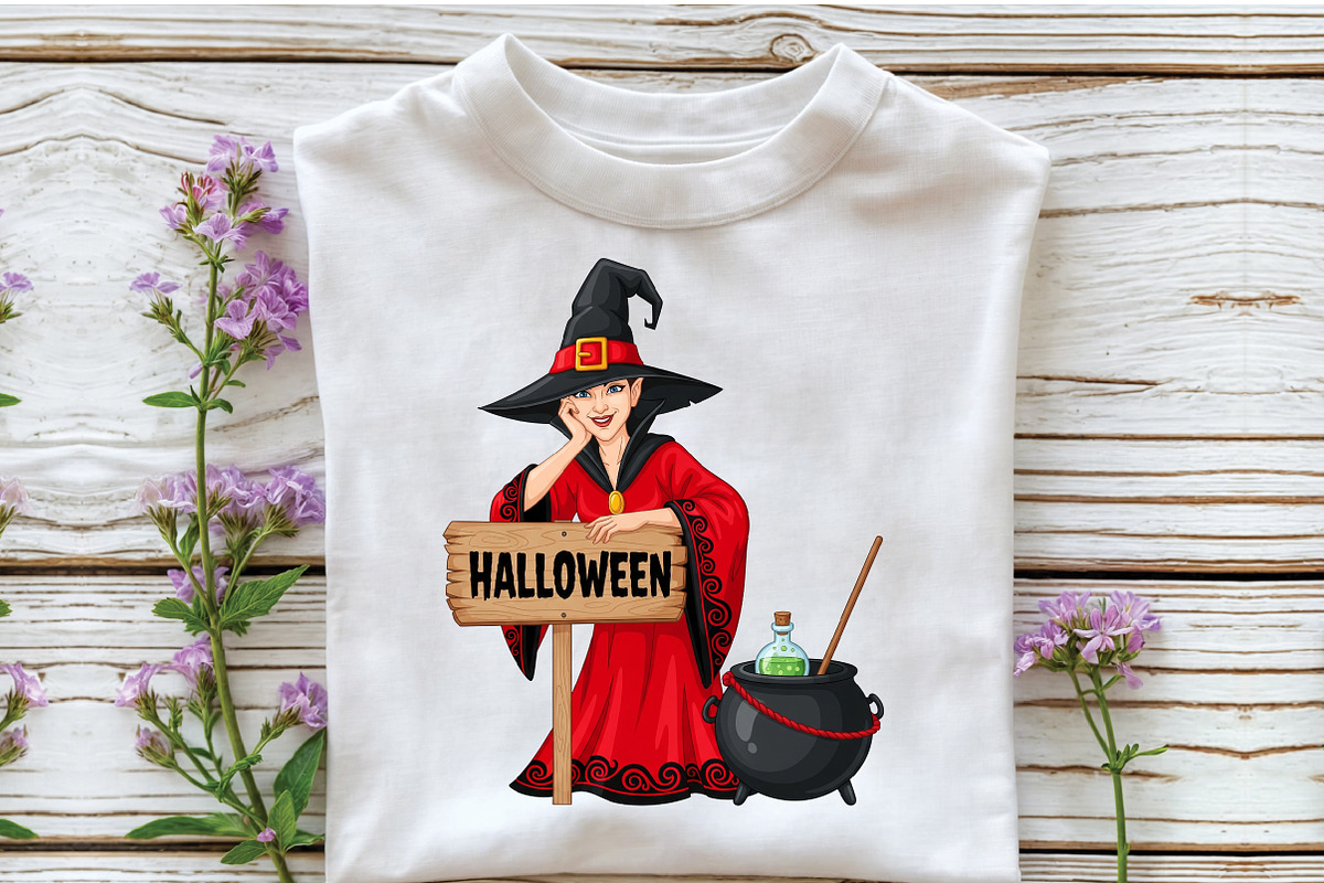 Halloween Cauldron Witch PNG, an Illustration by Craft Nest (Photo 3 of 6)