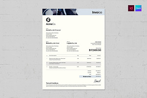 Invoice Template, a Stationery Template by BrandPacks