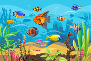 Seascape 1, a Decorative Illustration by Yulia Ogneva (Thumbnail 1 of 4)