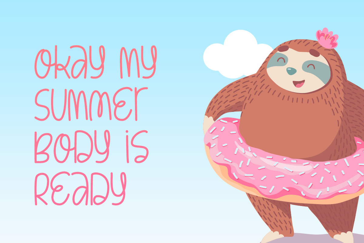 Lazy Cuties Font preview 3