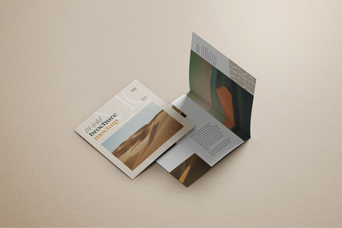 Bifold Square Brochure Mockup Set, a Print Template by mockupatelier (Photo 7 of 13)