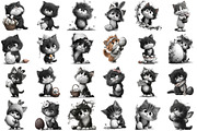 Whimsical Easter Cats Clipart, an Illustration by designcity5 (Thumbnail 2 of 5)
