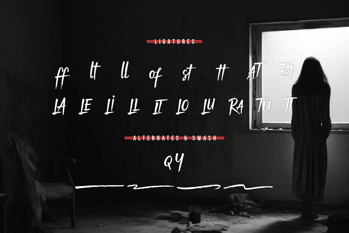 Death Rattle | Brush Horror Display, a Handwritten Font by Denustudios (Photo 12 of 14)