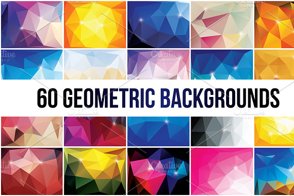 60 Abstract Geometric Backgrounds preview 5