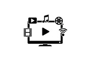Smart TV Multimedia Hub Icons, a Graphic by hafijul (Thumbnail 6 of 15)