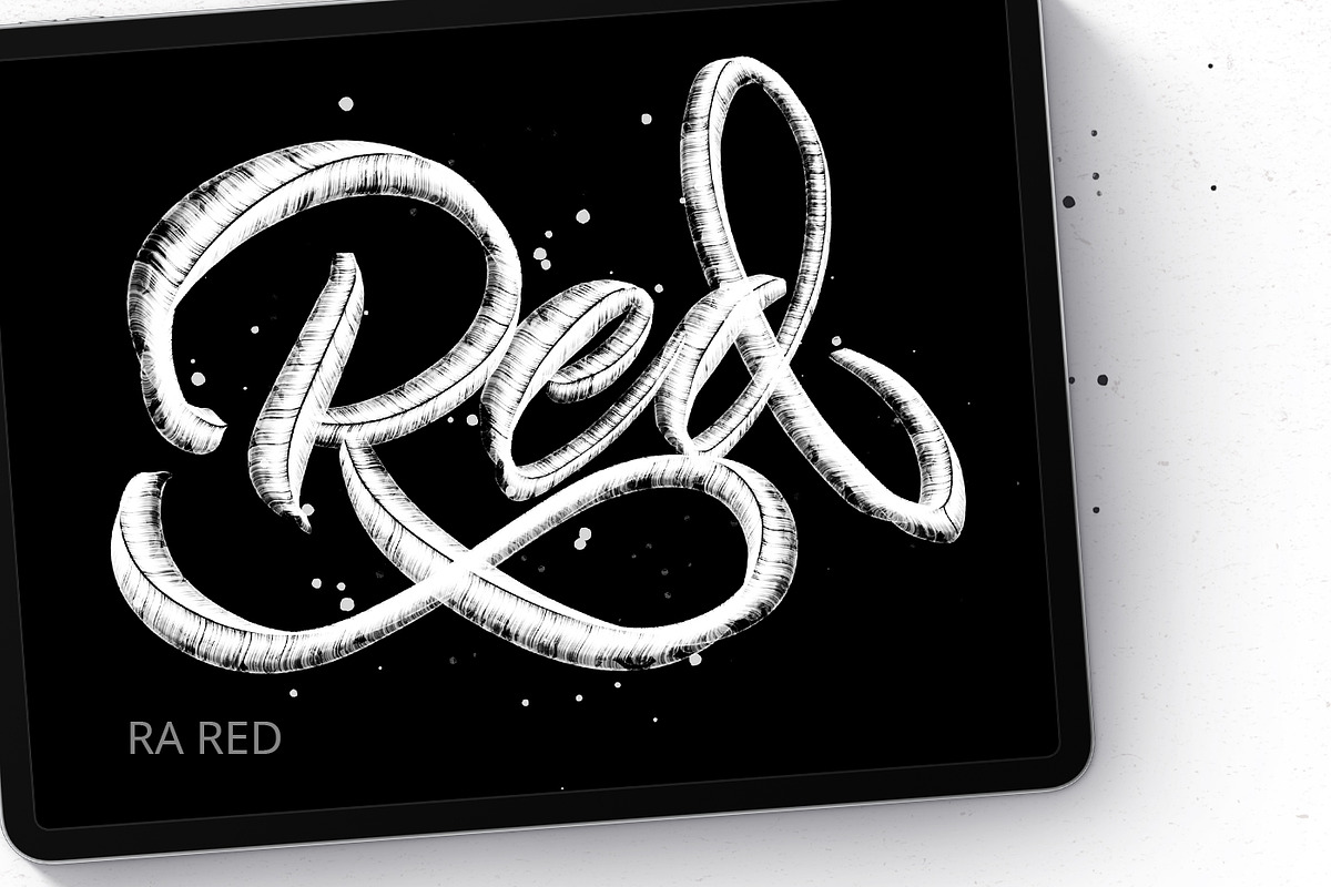 Fantasy Lettering Brushes. Procreate, a Brush Add-On by Diacritics (Photo 7 of 9)