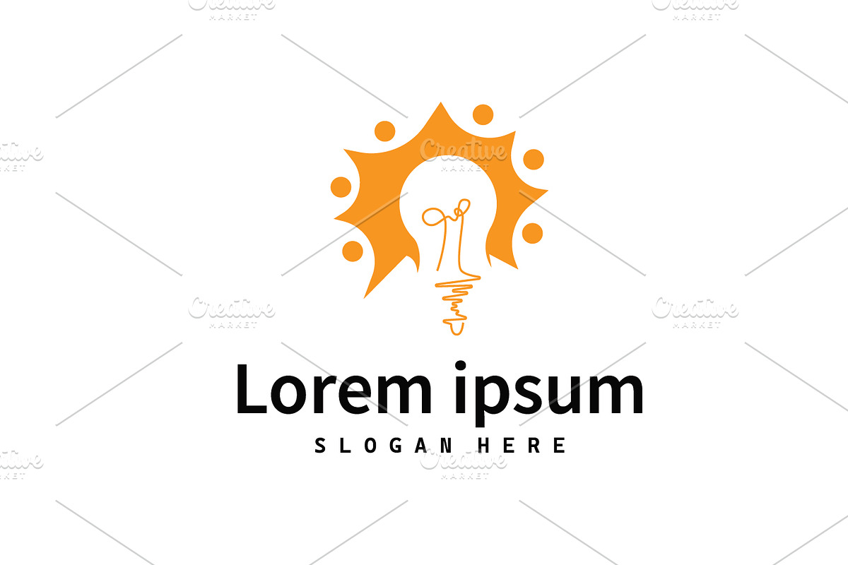 lamp logo design minimalist abstract, a Branding & Logo Template by Maylianaw28