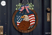 Patriotic Door Sign Bundle, a Decorative Illustration by svgocean (Thumbnail 2 of 16)