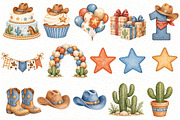Little Cowboy Clipart Bundle, a Person Illustration by Villa 11 Estudio (Thumbnail 5 of 8)