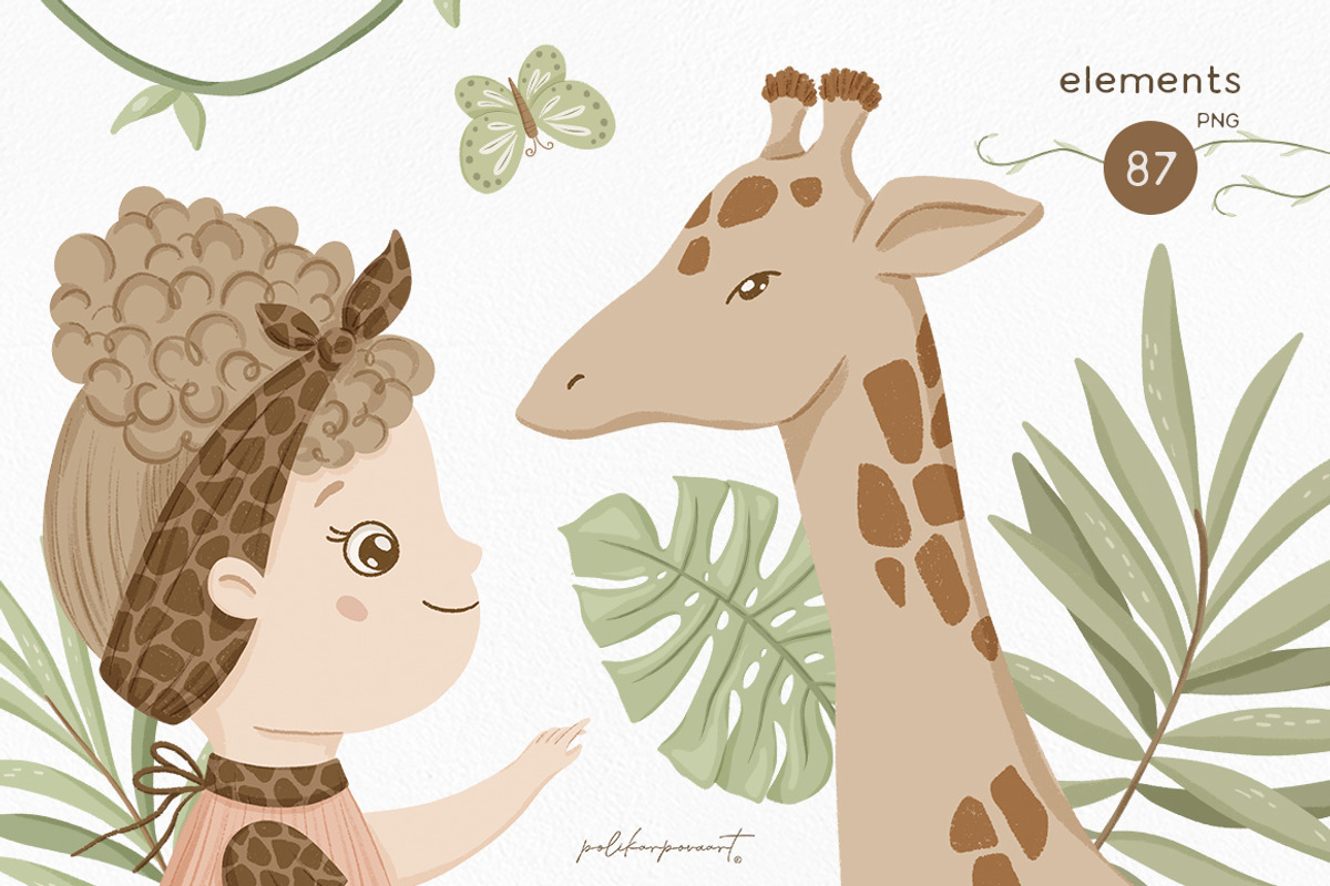 TROPICAL kids illustration & pattern, an Animal Illustration by polikarpovaart (Photo 9 of 14)