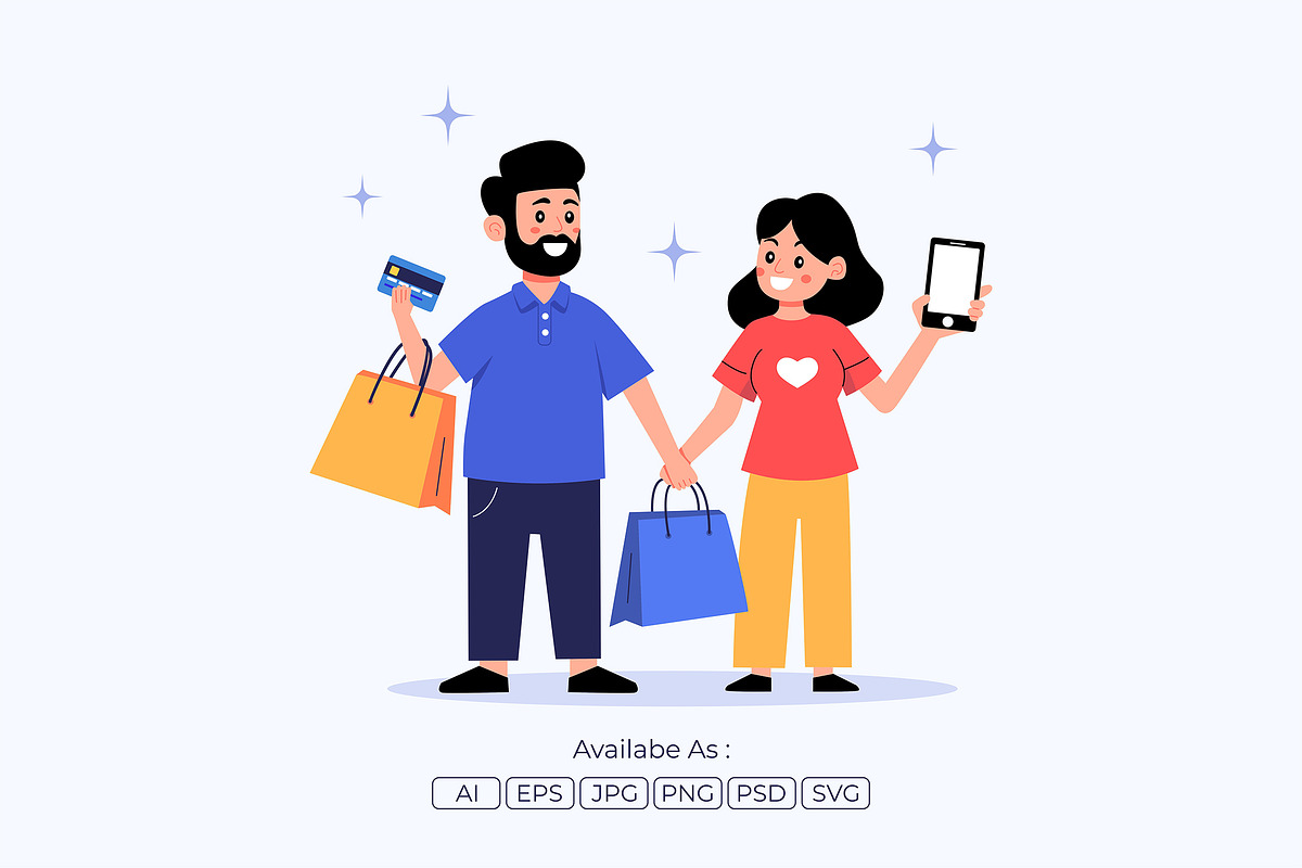 Digital Purchase Concept, a Person Illustration by Partikusi Design (Photo 3 of 3)