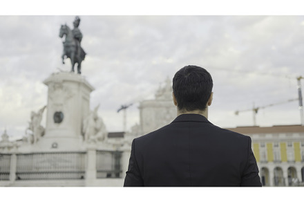Handsome man in suit walks down, a Person Photo by Media Whale Stock