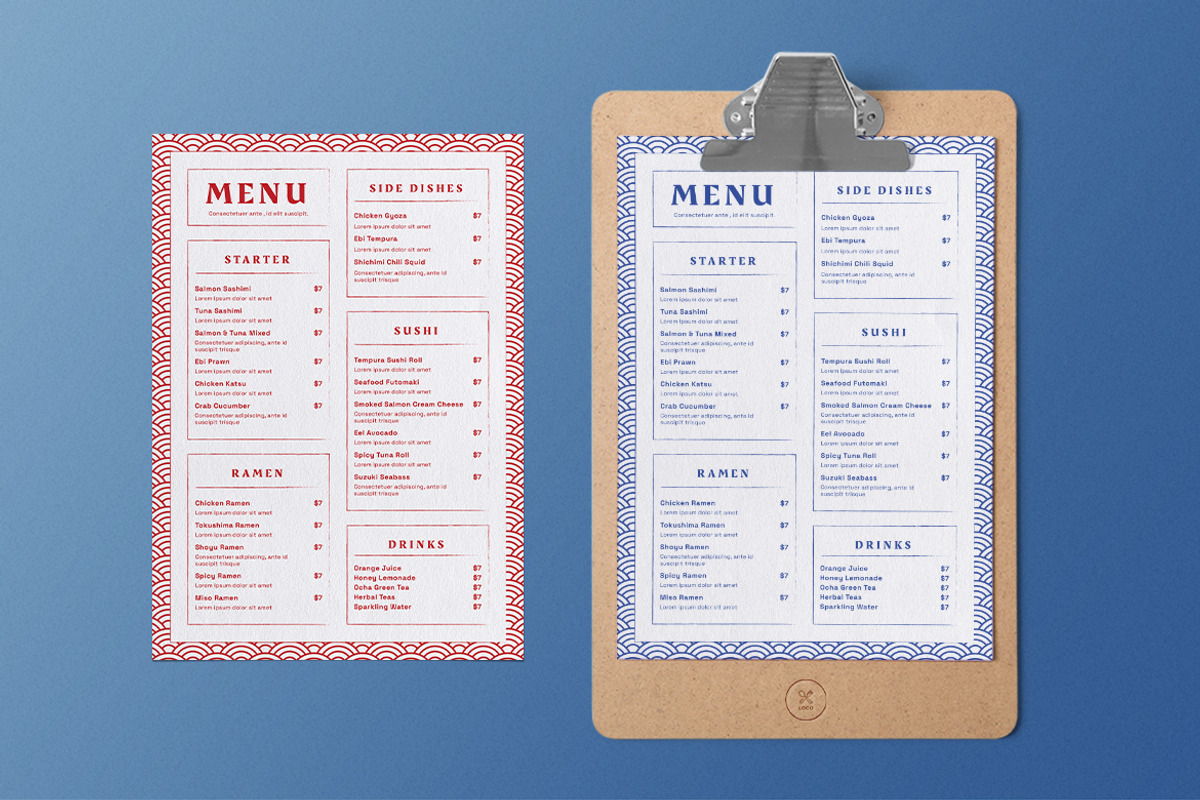 Asian Food Menu, a Print Template by The Savory Directors (Photo 3 of 3)