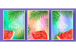 Colorful tropical posters with juicy, a Texture Illustration by art PVP - market