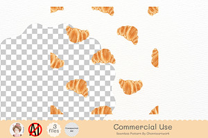 Croissant Seamless Pattern