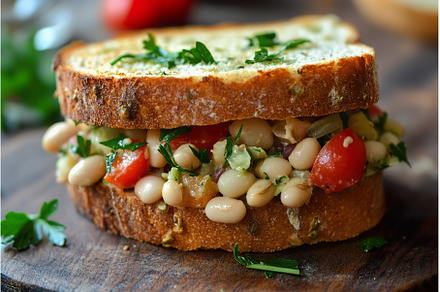 Delicious Mediterranean white bean, a Food & Drink Photo by Lermont51