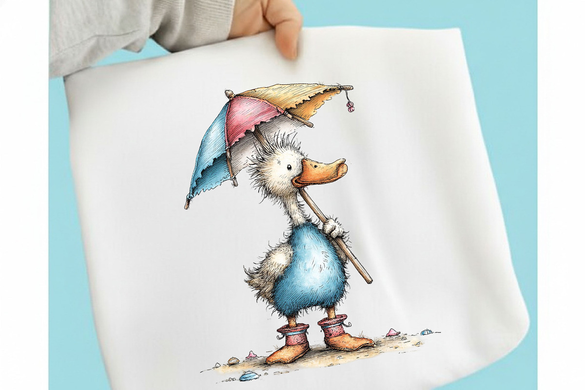 Whimsical Summer Goose Clipart, a Seasonal Illustration by designcity5 (Photo 3 of 5)
