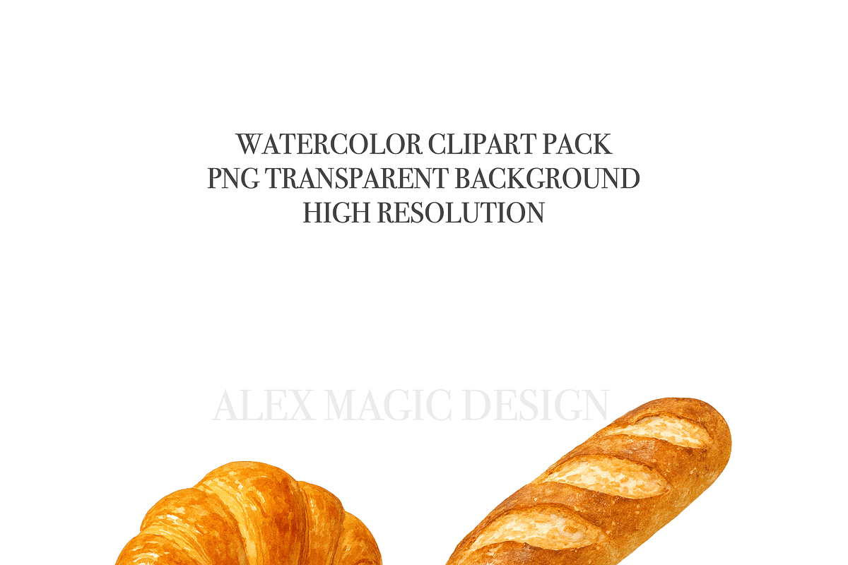 Bakery Clipart Set, a Decorative Illustration by Pati Charm Studio (Photo 3 of 8)
