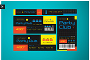 Modern Party Club Ticket, a Stationery Template by Neermana (Thumbnail 1 of 4)