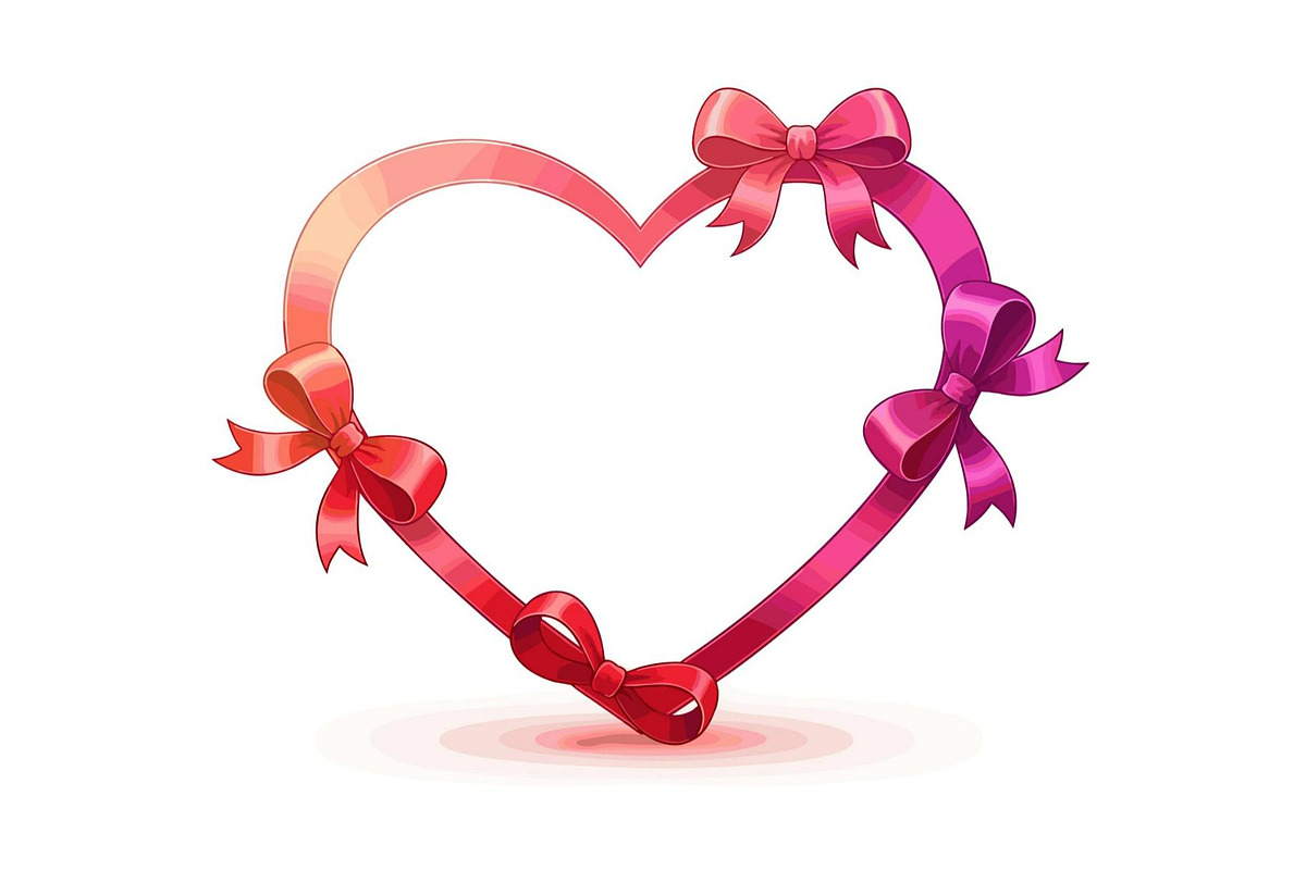Valentine Heart Frame Bow Collection, a Person Illustration by Designer_Momina (Photo 16 of 17)