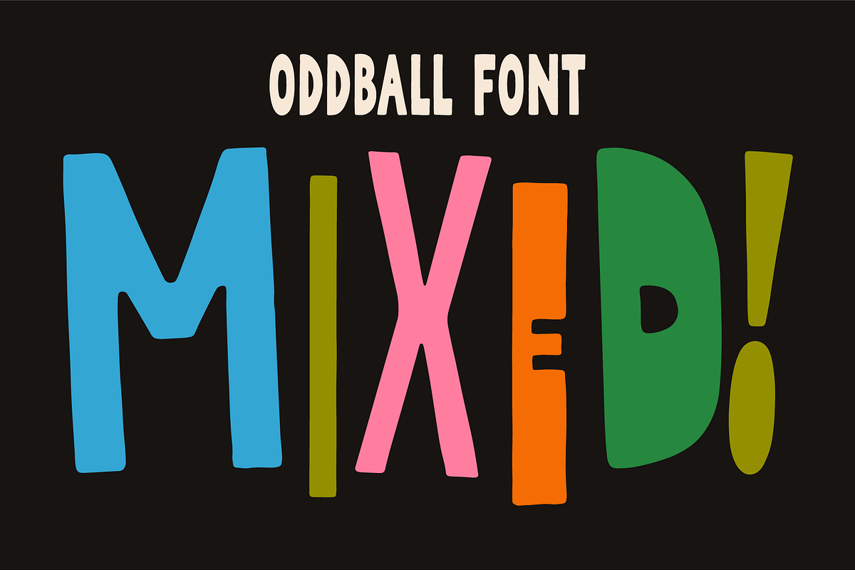 Oddball Mixed - Hand-lettered Font, a Font by Studio Funshop by Kelli (Photo 1 of 8)